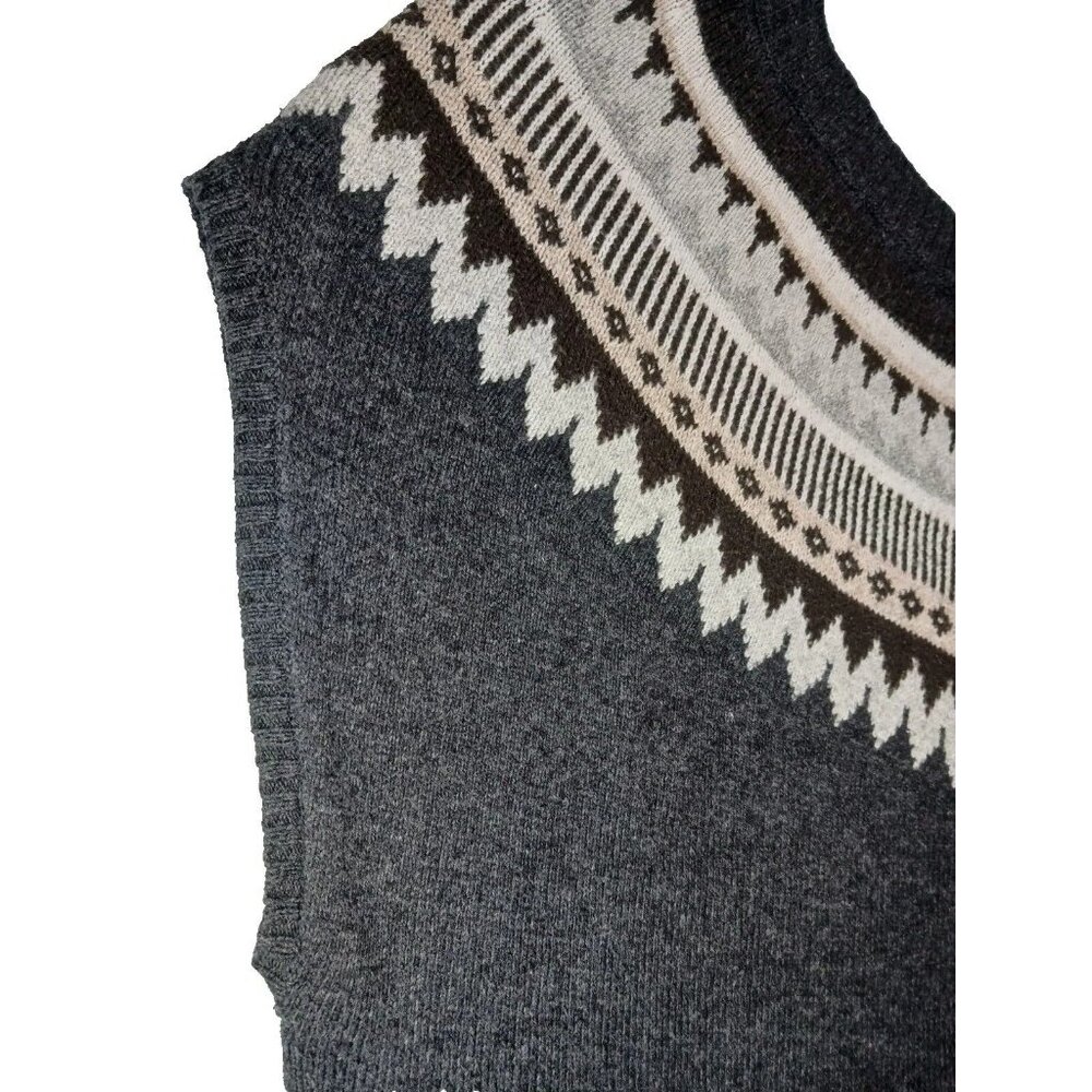 Old Navy Plus Fair Isle Sleeveless Sweater Dress Knit Womens 2X Charcoal Gray - Picture 4 of 9